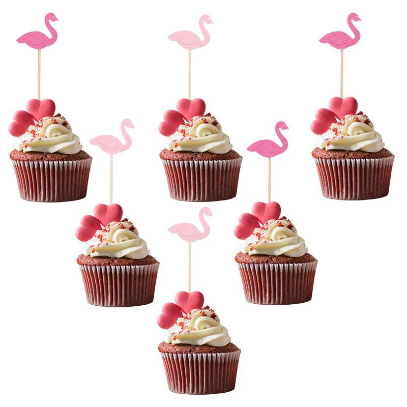 30 шт. Фламинго торт украшения для кексов флажки для торта летние пляжные вечерние Гавайская Юбка для дня рождения украшение для свадебного торта вечерние поставки