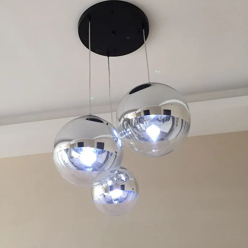 Современные светодиодсветодиодный круглые зеркальные подвесные светильники в