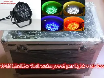 

Air box +4pcs 18x12W 4in1 LED waterproof par light IP65 waterproof led outdoor lighting DMX512 professional outdoor waterproof l