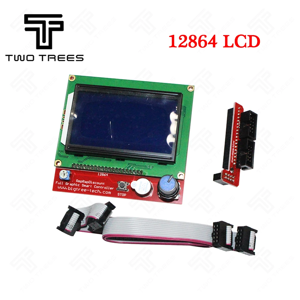 

Free shipping 12864 LCD Ramps Smart RAMPS 1.4 Controller Control Panel 12864 Display lcd Monitor Motherboard Blue Screen Module