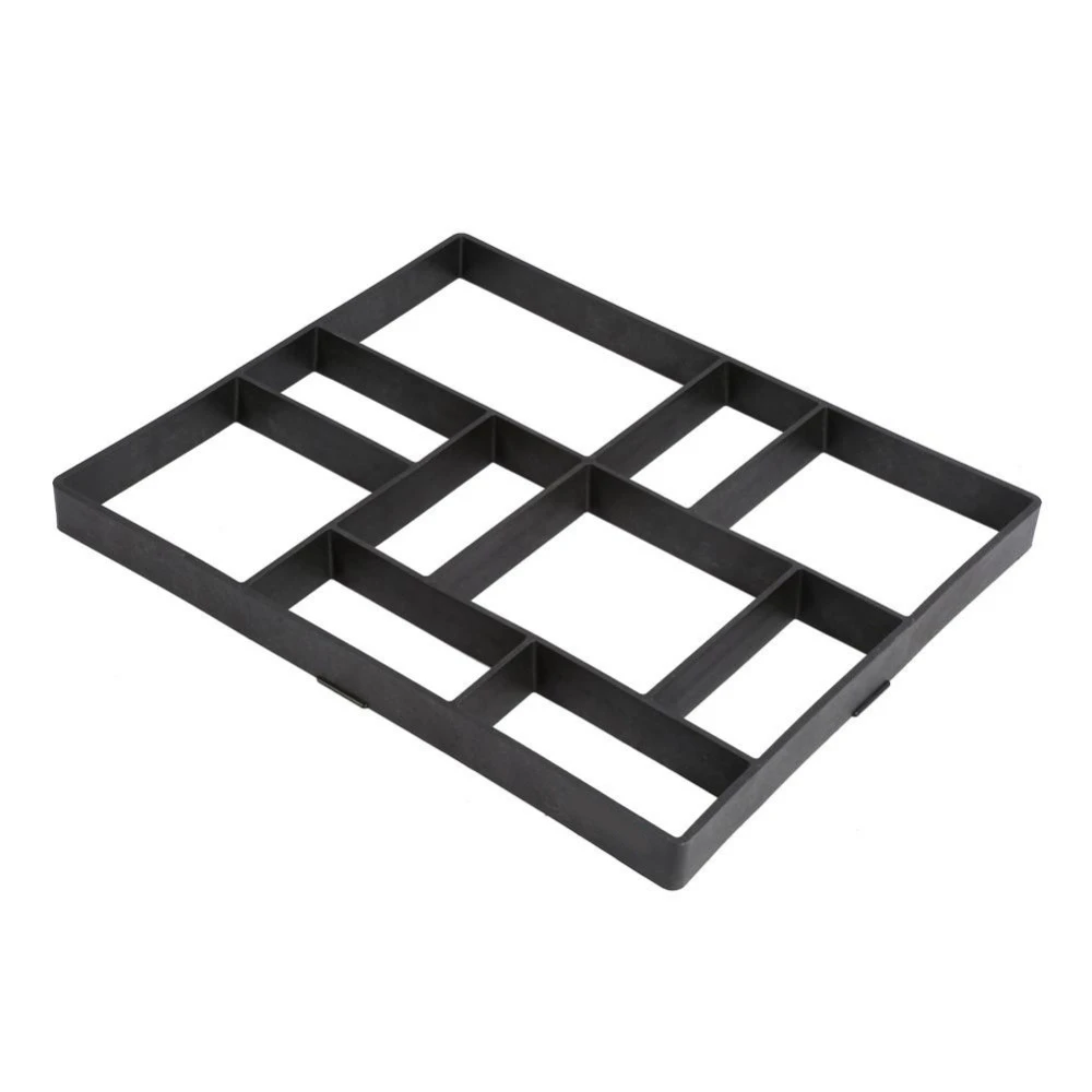 IALJ Топ Diy Пластиковые траектории производитель формы вручную тротуарной формы для цементных кирпичей камень дорога бетонные формы инструмент для садового тротуара - Цвет: Black