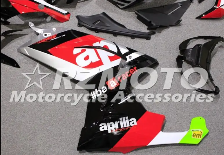 Литья под давлением ABS Полный комплект обтекателя подходит для Aprilia RS125 06 07 08 09 10 11 RS 125 2006 2007 2011 на заказ, серебристый, красный цвета