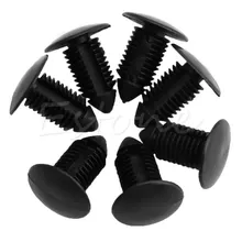20 pces carro plástico preto porta pára-choques fender 11mm buraco rebite clipes prendedores