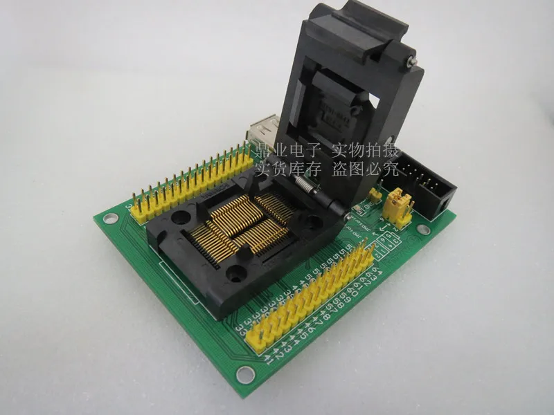 Оригинальное тестовое сиденье ATMEL IC ATmega64 ATmega128A ATmega169 AVR программа горения QFP64
