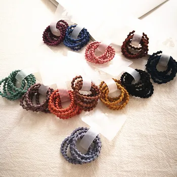 

6pcs/lot New Girls Candy Colors Nylon Rubber Bands Children Safe Elastic Hair Bands Ponytail Holder Kids Hair Accessories