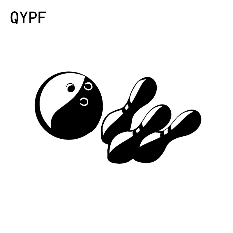 

QYPF 15.7*8.7CM Interesting Bowling Decor Car Styling Stickers Vinyl Accessories Decals C16-1283