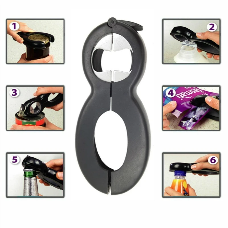 Multifunction Premium 6 In 1 Jar Opener Bottle Opener Can Opener