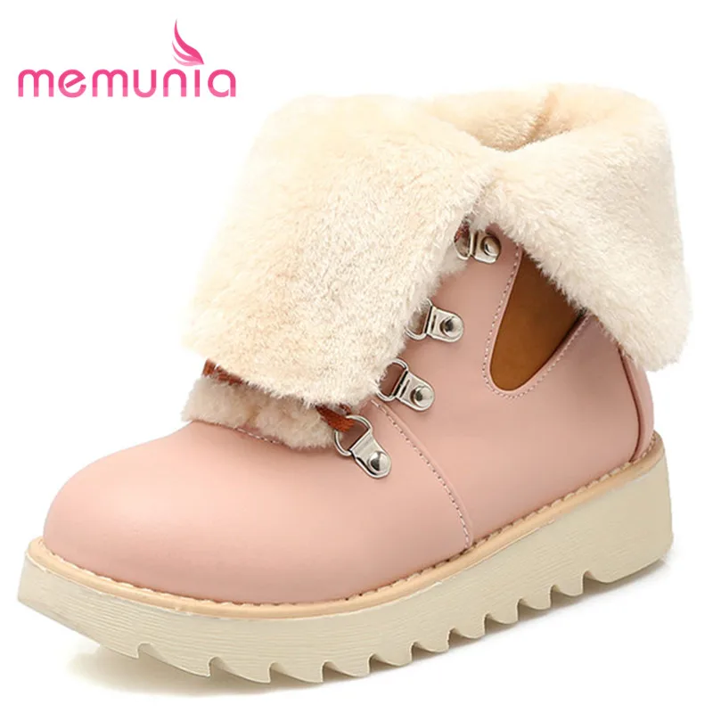 

MEMUNIA large size 34-43 women boots elegant cross tied fashion boots med heels round toe winter boots new 2020 ankle boots