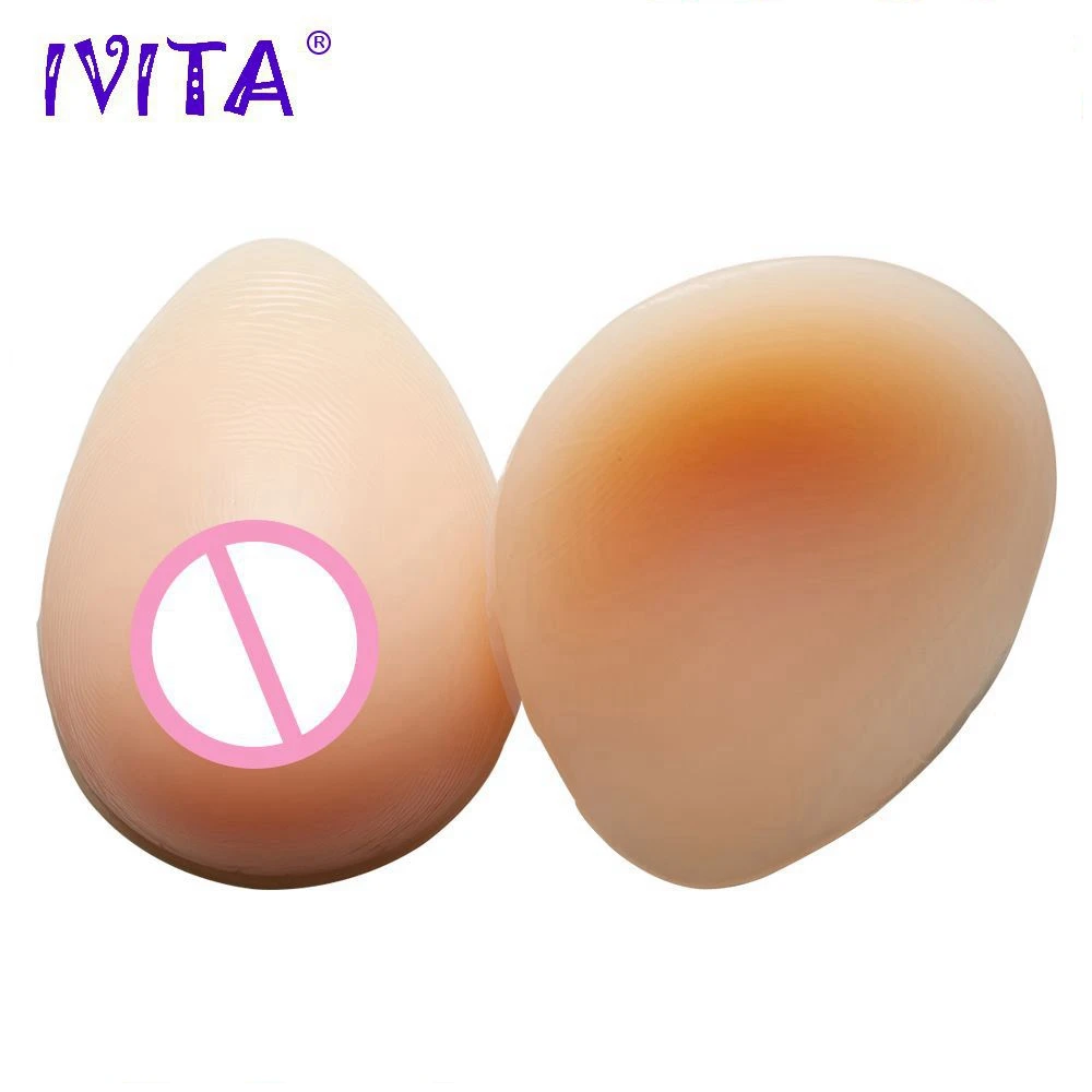 

IVITA False Breast Artificial Silicone Breast Forms Fake Boobs Pair Breasts For Crossdresser Postoperative Mastectomy Protection