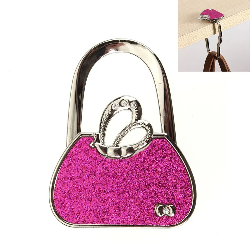 New Arrival Portable Zinc alloy Metal Folding Handbag Purse Bag Hanger