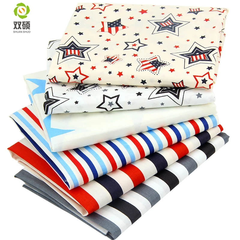 

ShuanShuo 6 Color Twill Cotton Fabric For Sewing Tissue Of Baby Cloth DIY Patchwork Quilting 30 PCS/LOTS 40*50CM