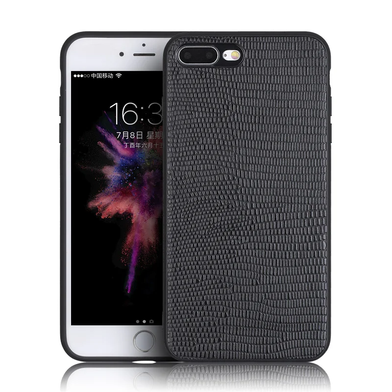 Genuine Leather 360 All inclusive phone case For iPhone 8 Plus 6 6S 6P 6SP 7 7P 8 8P X XS Max XR Lizard Skin texture back cover