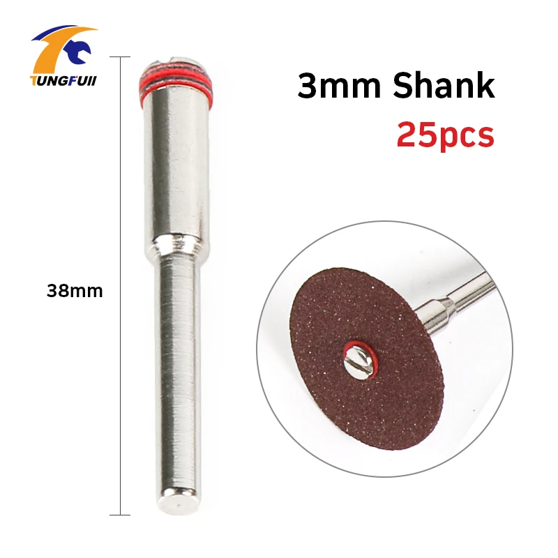 25PCS 3.17mm Polishing Wheel Mandrels Cutting Cut off Wheel Holder