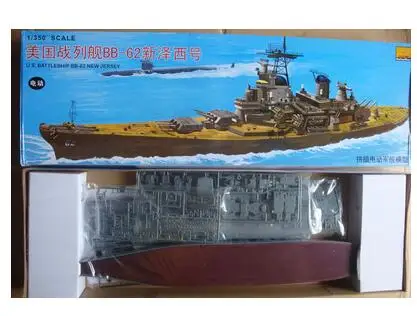 Электрическая Сборная модель корабля "Bismarck Missouri New Jersey series" линкор военных кораблей строительные наборы A605 - Цвет: New Jersey battleshi