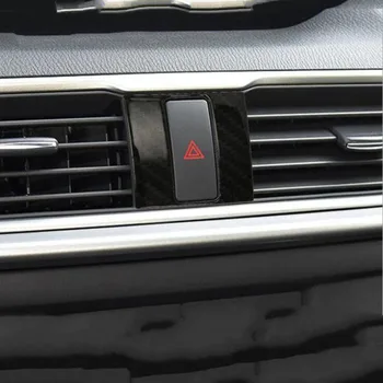 

For Mazda Axela 2017 1PC High Quality ABS Chrome Car Triangle Warning Light Button Decoration Cover Trim Car Styling Accessories