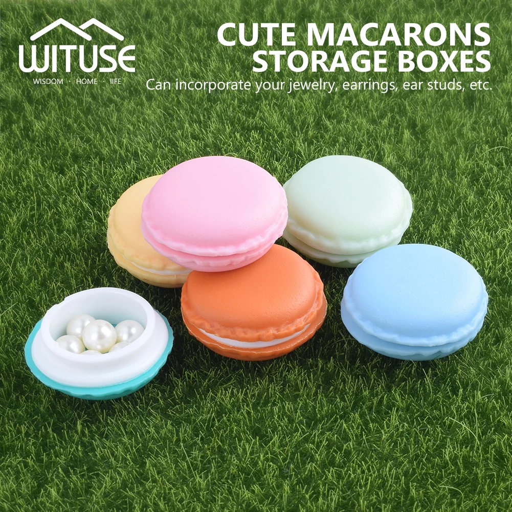 

WITUSE 1PC Mini Macarons Organizer Storage Box Case Carrying Pouch Hot Makeup Organizer Case Sundries Cosmetic Macaroon Cases