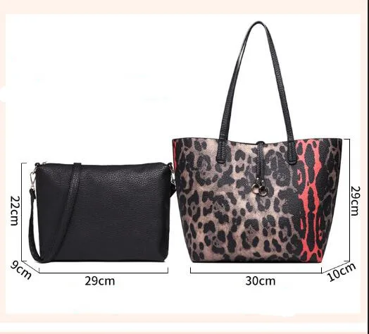 Leopard Prints Handbags Large Causal Tote для женщин наплечные сумки роскошный дизайнер моды кожаный хозяйственный сумка - Цвет: as picture