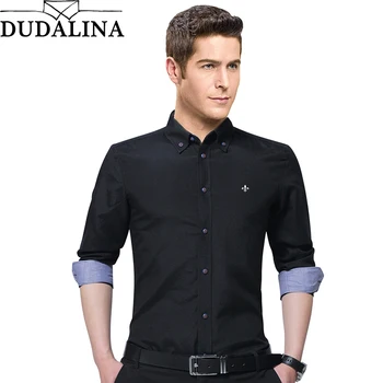 

Dudalina Shirt Men New Design 2020 Spring Button Collar Long Sleeve Casual Shirts Oxford Breathable Slim Fit Male Top Men Shirt