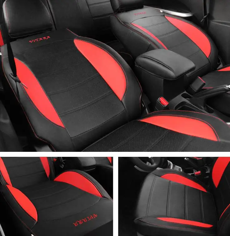

High quality car five seat all-inclusive ultra-fiber leather seat cushion cover for 2016 Suzuki Vitara Car styling