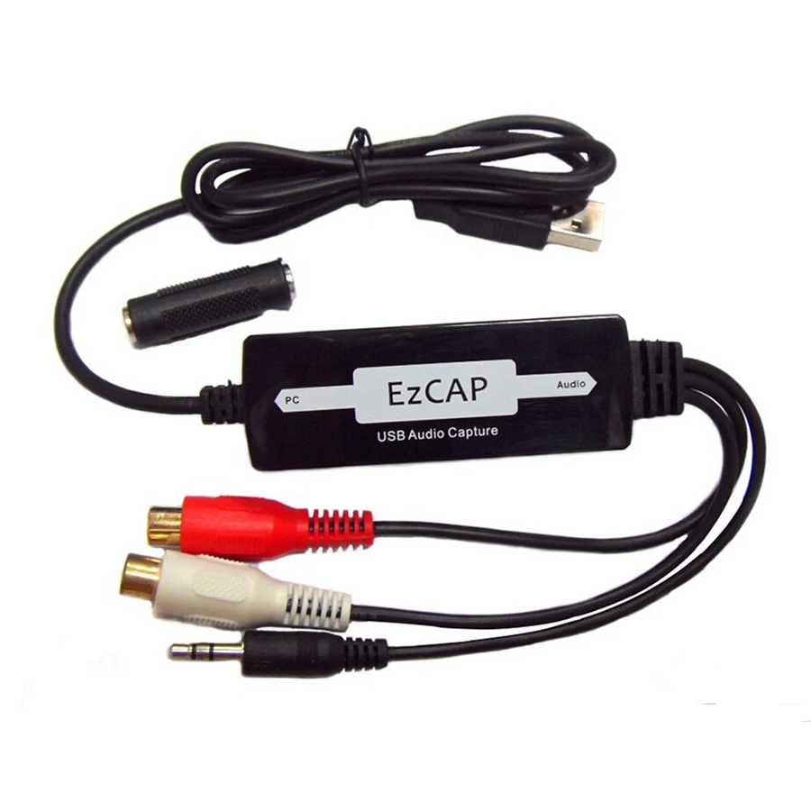 USB Audio Capture Cassette To CD/MP3 Converter MP3 WMA WAVE Recorder Edit Audio to Digital Format RCA R/L