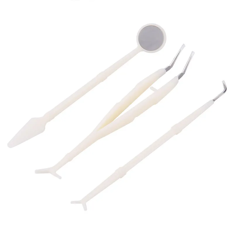 

3Pcs/set Dental Tools Mirror Tweezers Oral Hygiene Explorer Probe Tooth Stains Remover Cleaning Hook Pick Dental Lab Equipment46