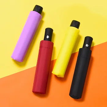 

3 Folding Automatic Open Close Umbrella Windproof Man Woman Waterproof for Sunny Uv Protection Travel Umbrella Foldable U5B240