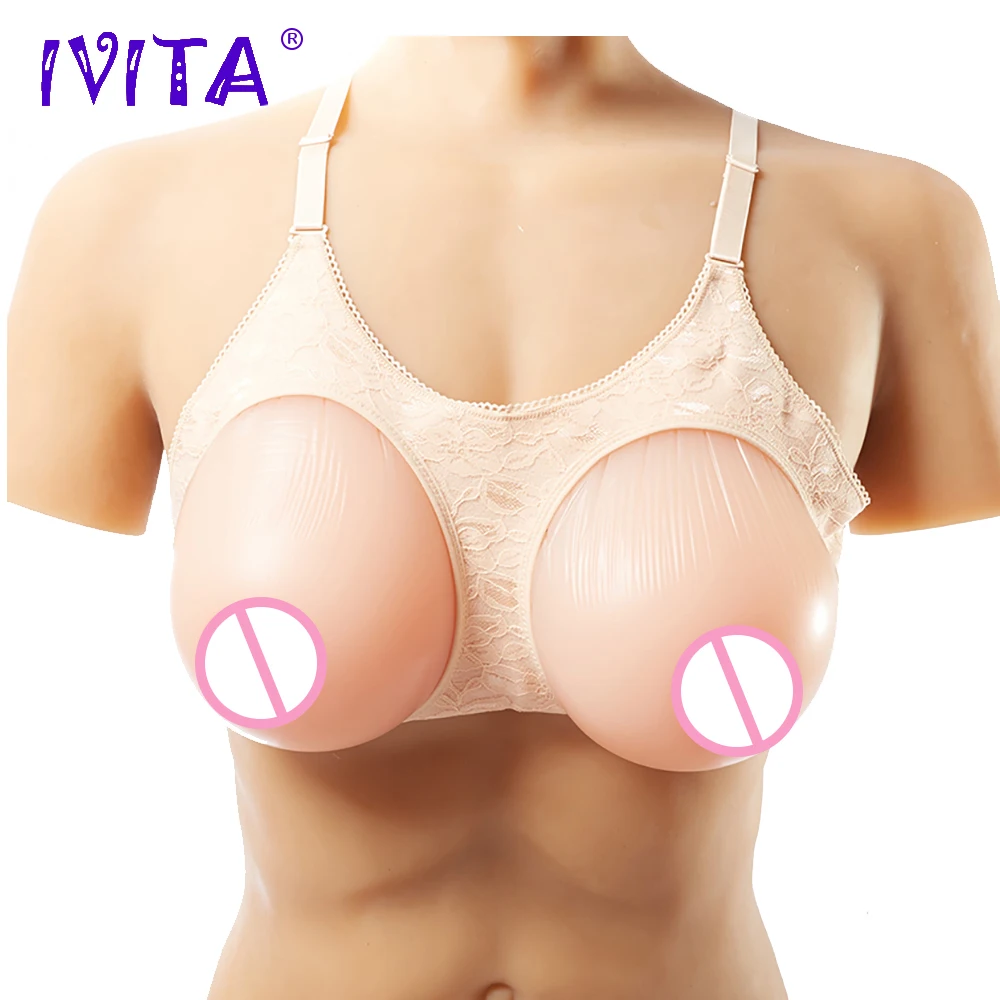

IVITA 4600g Huge Breast Forms With Shoulder Straps For Sexy Crossdresser Female Shemale Transvestite Enhancer Fake Boobs