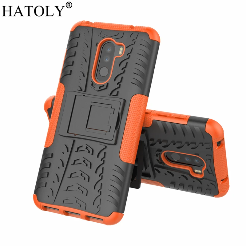 Чехол HATOLY для Xiaomi Pocophone F1 армированный силиконовый Жесткий пластиковый с