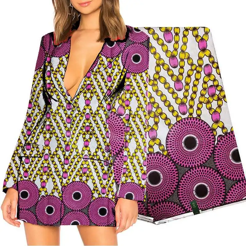 

pink circle African veritable dutch Wax African Real Guaranteed veritable dutch real Wax 6Yards/Lot For Women Dress