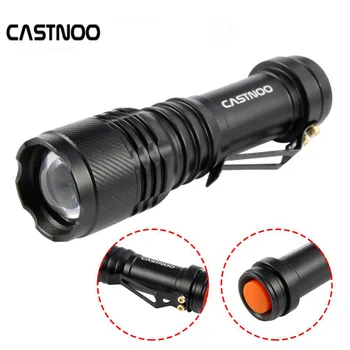 

CASTNOO Mini 2000 Lumens Q5 3 Modes LED Flashlight Torch Adjustable Focus Outdoor By AA or 14500 Battery