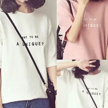 Women Blouse 2019 Womens Ladies Regular Short Sleeve Round Neck Letters  Printing Blouse