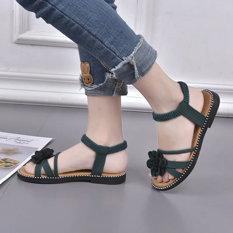 Summer Sandals For Girls Slip On Shoes 2019 Fashion Sandals Girl Shoes Floral Leather Princess Beach Shoes Kids Rubber Sandals Summer Sandals For Girls Slip On Shoes 2019 Fashion Sandals Girl Shoes Floral Leather Princess Beach Shoes Kids Rubber Sandals