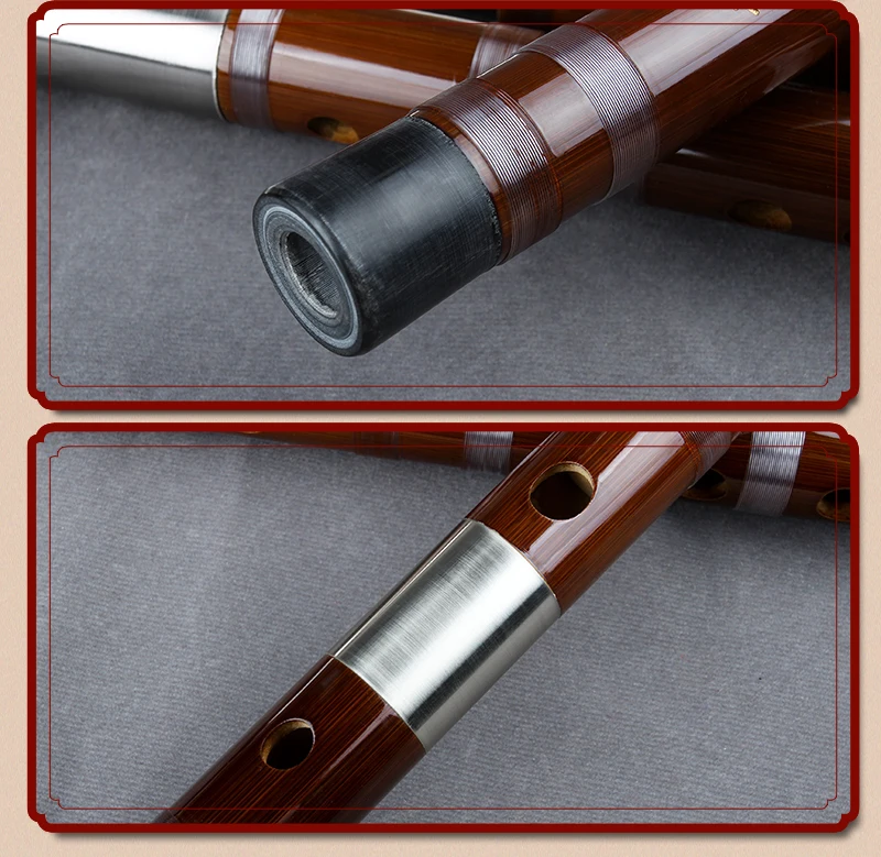 Китайский традиционный ручной работы из бамбука Двухсекционный флейта ...