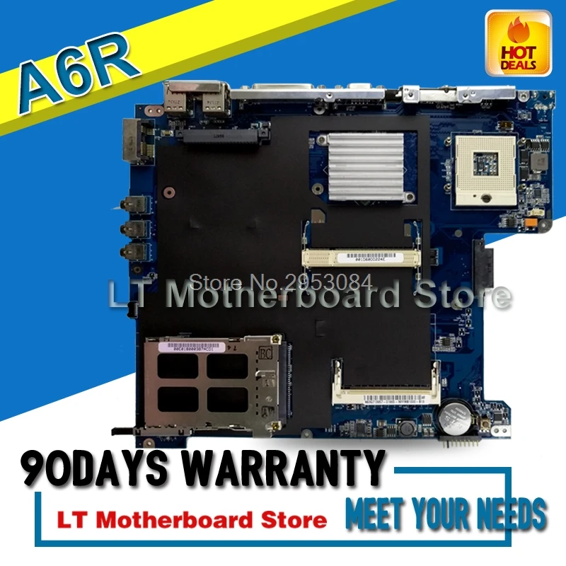 

For ASUS A6R REV2.1 Laptop Motherboard System Board Main Board Card Logic Board Tested Well