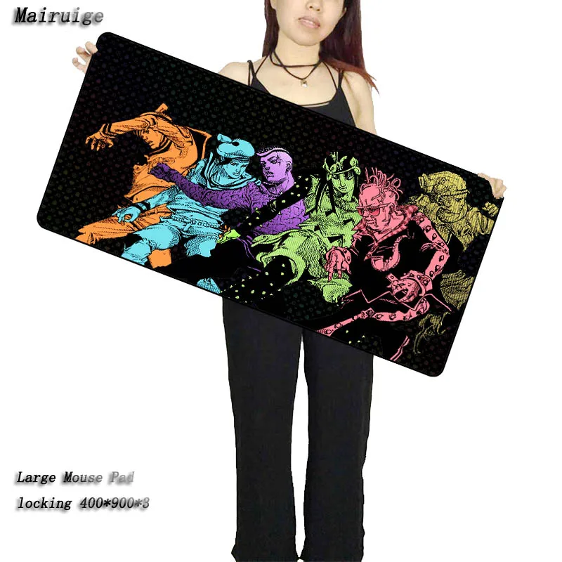 

Mairuige Jojo Bizarre Adventure Large 900x40/700x300/600x300mm Rubber Mouse Pad Computer Game Tablet Mousepad with Edge Locking