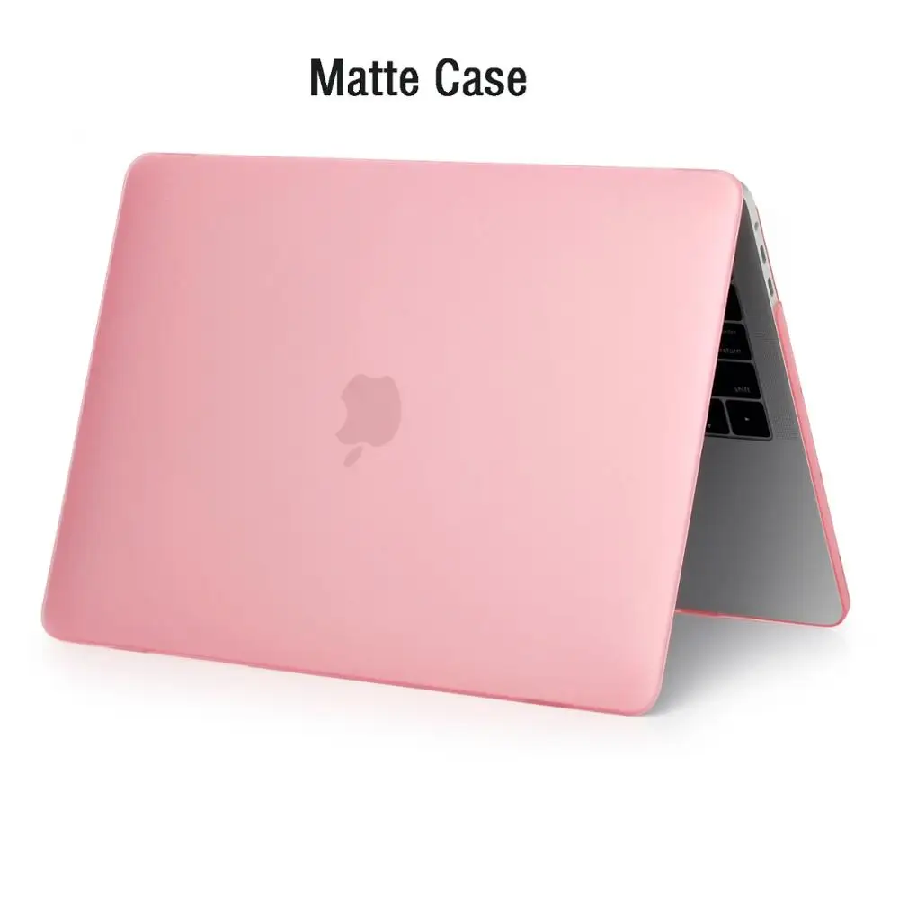 Жесткий Кристальный матовый чехол-накладка для MacBook Air 11 air 13 дюймов A1466 A1932 Pro 13 15 retina A1706 A1708 A1989 - Цвет: Matte Pink