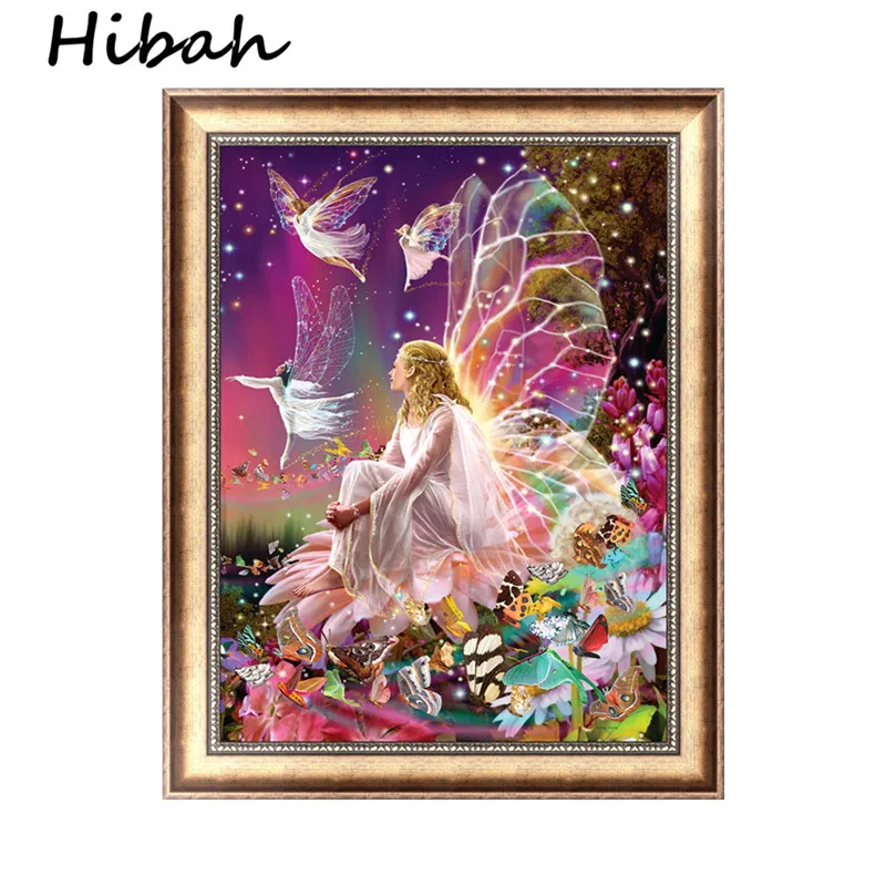 

5D DIY Diamond Cartoon Cross Embroidery Diamond Embroidery Butterfly Elf Pattern Diamond Mosaic Needlework
