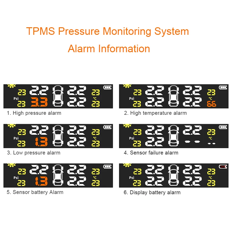 Система контроля давления в шинах на солнечной батарее TPMS система мониторинга
