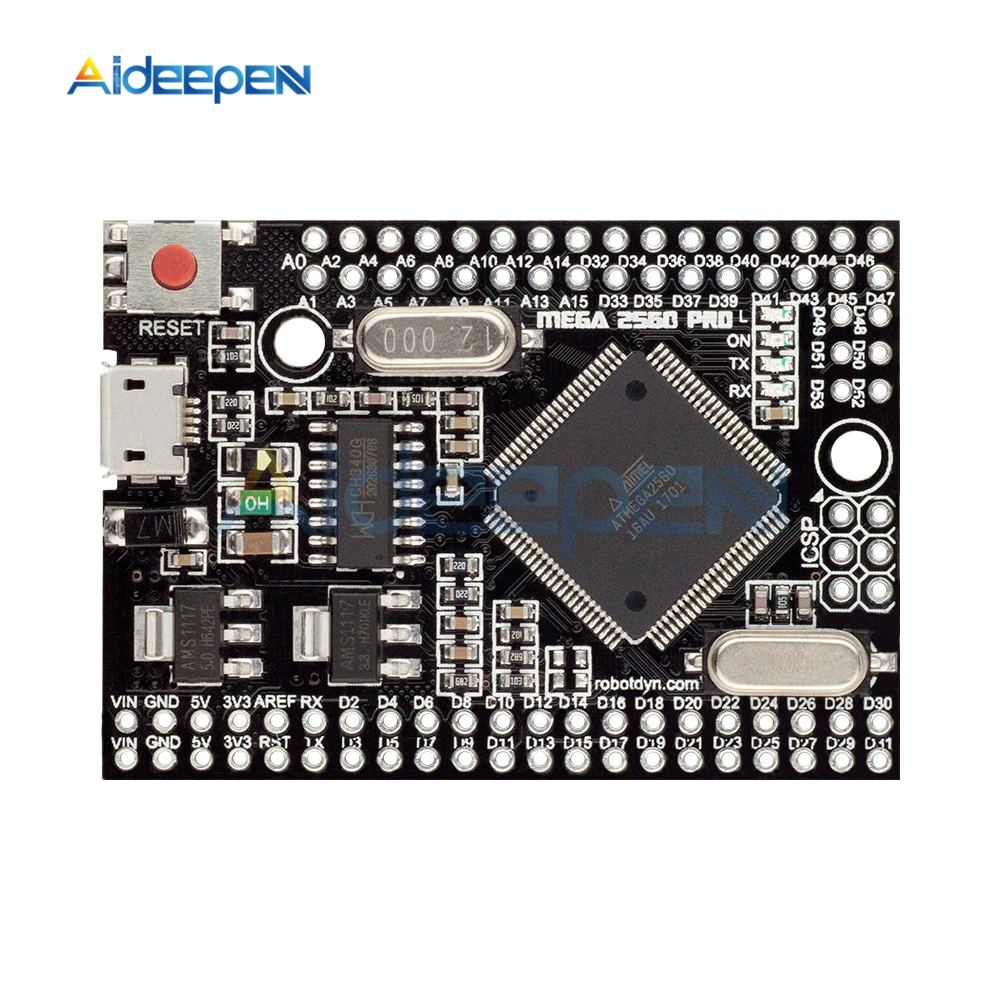 USB Серийный конвертер MEGA 2560 PRO MINI встроенный CH340G/ATMEGA2560 16AU чип с разъемами