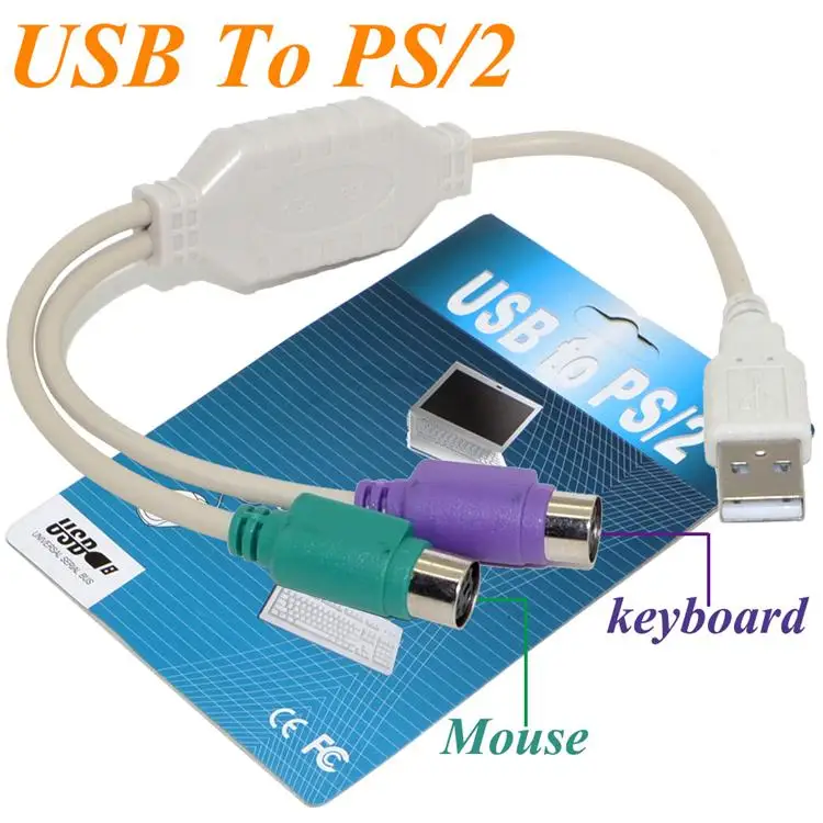 30CM USB to PS2 Conversion Cable Round Mouse&Keyboard Interface Converter Adapeter Free Shipping