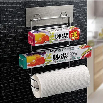 

Kitchen no trace hook with no trace of storage rack kitchen paper towel rack