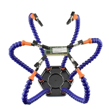 

HOT Multi Soldering Helping Hands Third Hand Tool with 6pcs Flexible Arms For PCB Board Soldering Assembly Repair Station