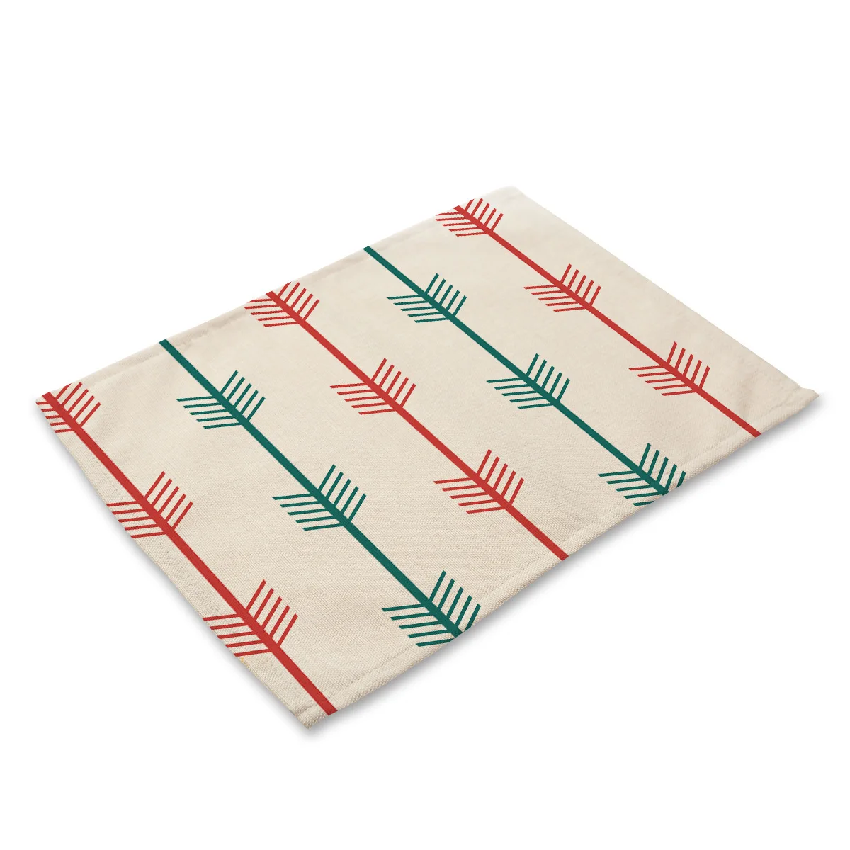 Colour Stripe Element Dinner Table Mat Cotton Linen Placemat for Dining Table Drink Coasters Home Tea Party Decorations Cup Mat - Color: MG0025-16