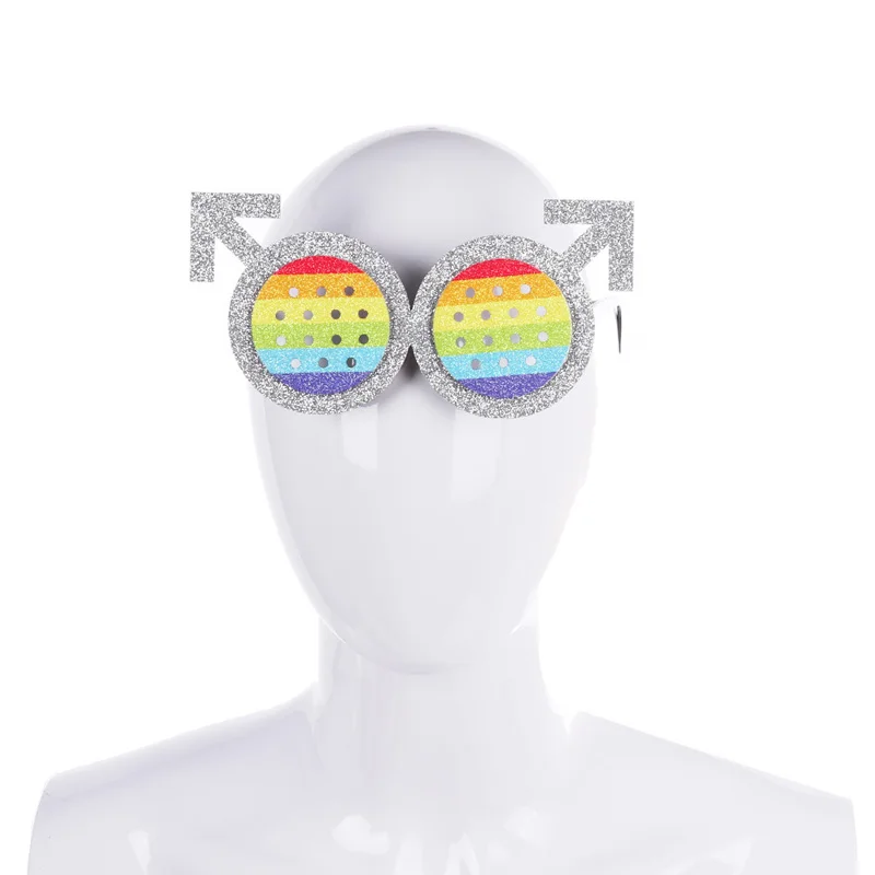 H& ZY Gay Pride Косплей Опора украшения очки аксессуары ЛГБТ для мужчин и женщин транссексуал символ радуги очки - Цвет: Glasses B