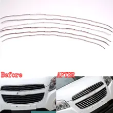 6pcs/Set Car Stainless Steel Front Grill Grille Cover Trim Grid Kit Insert Decoration For TRAX 2014 Car Styling