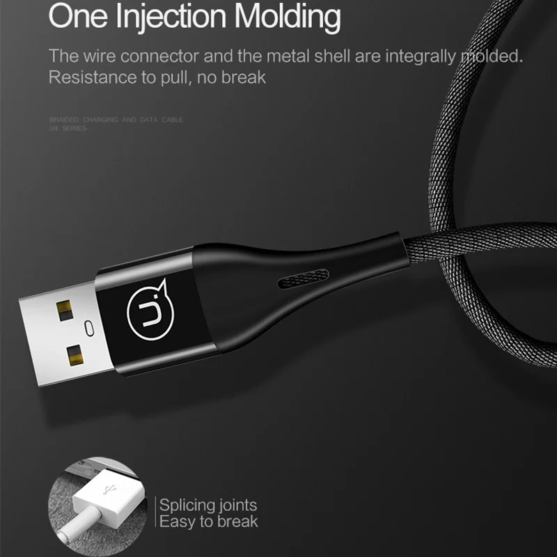 USAMS USB Cable for iPhone Fast Charging cable LED Light Sync Data X 8 7 6 6S Plus 5 5C 5S SE|Кабели для мобильных