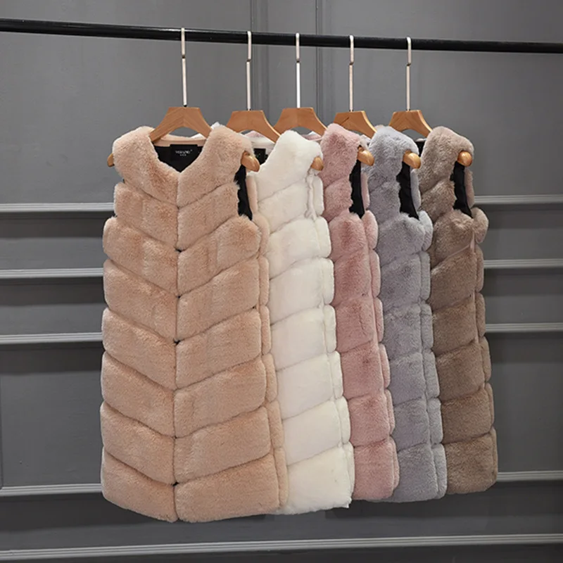 2018 Winter Fashion Women Faux Fur Vest Coat Winter Thick Warm Hairy Luxury Fox Fur Jacket Outwear Female Solid Color Overcoat 2018 Winter Fashion Women Faux Fur Vest Coat Winter Thick Warm Hairy Luxury Fox Fur Jacket Outwear Female Solid Color Overcoat
