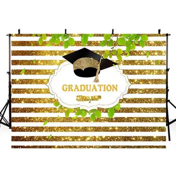 

backdrop for pictures graduation 2019 vinyl photography backdrops bachelor cap photo backdrops golden stripes background shine