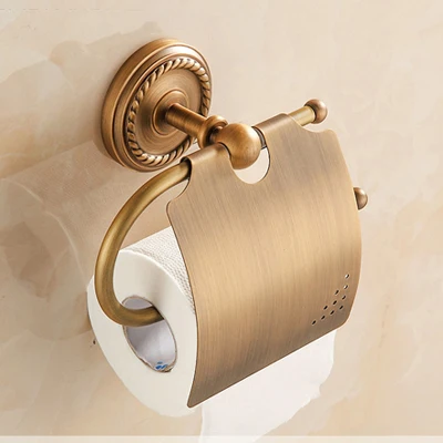 Античная латунь, держатель для бумаги для ванной комнаты, вешалка для полотенец, держатель для туалетной бумаги - Цвет: Style B