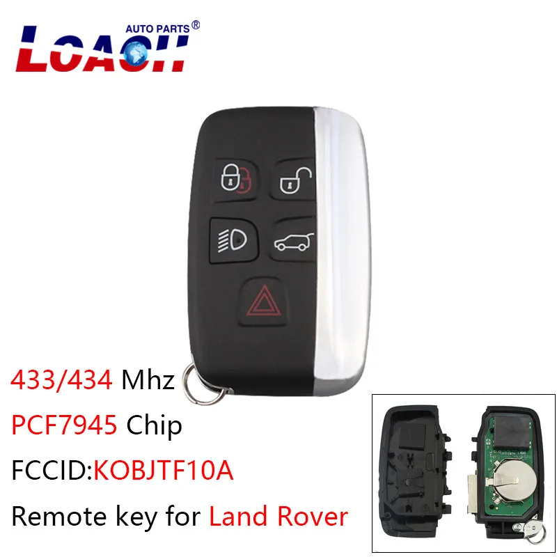 

5Buttons Smart Remote Key Keyless Fob For LR4 433/434Mhz For Land Rover Range Rover Sport Evogue LR4 2010-2015 KOBJTF10ABHKEY